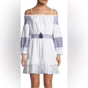 Rebecca Minkoff Embroidered Cold Shoulder Dress